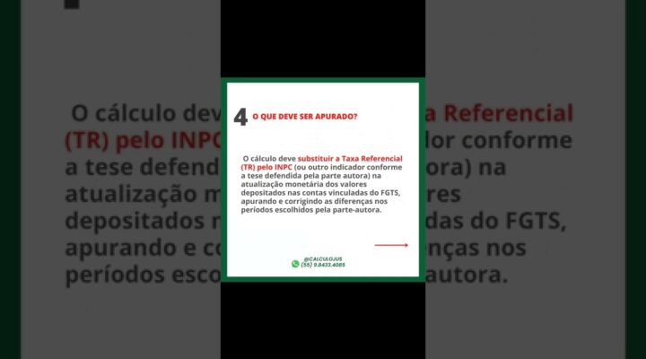 Calculo Revisão FGTS | ADI 5090 #shorts